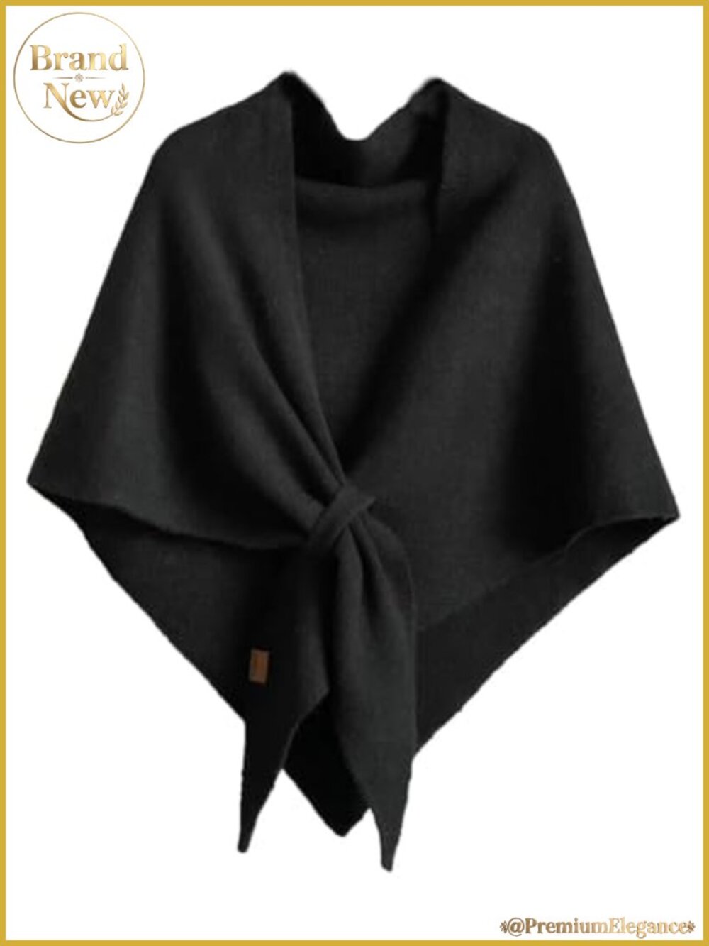 Womens Knitted Knotted Shawl Wrap Wool Cashmere Shoulder Sweater Scarf